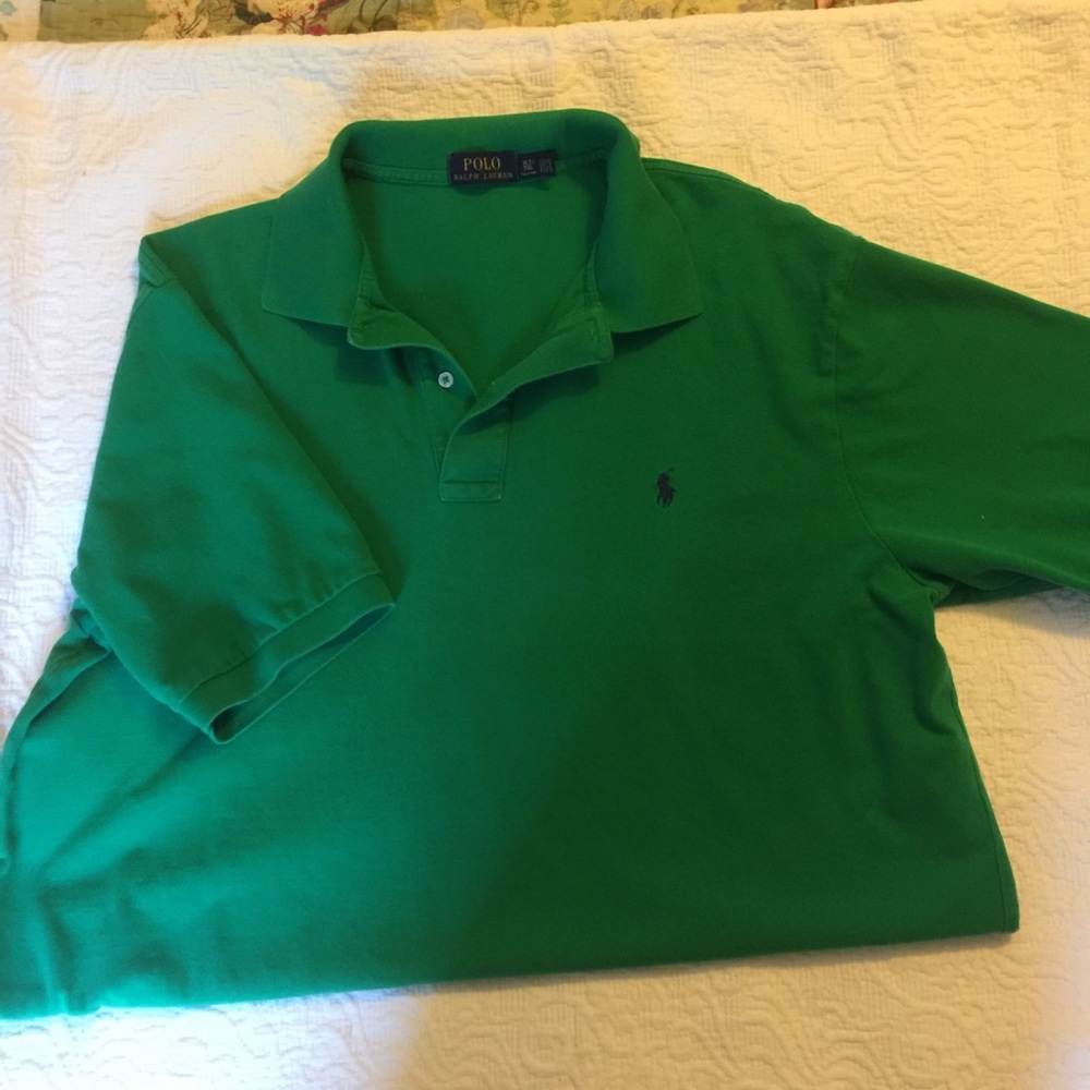 Men’s RL polo shirt. Kelly green. XLT.  Euc